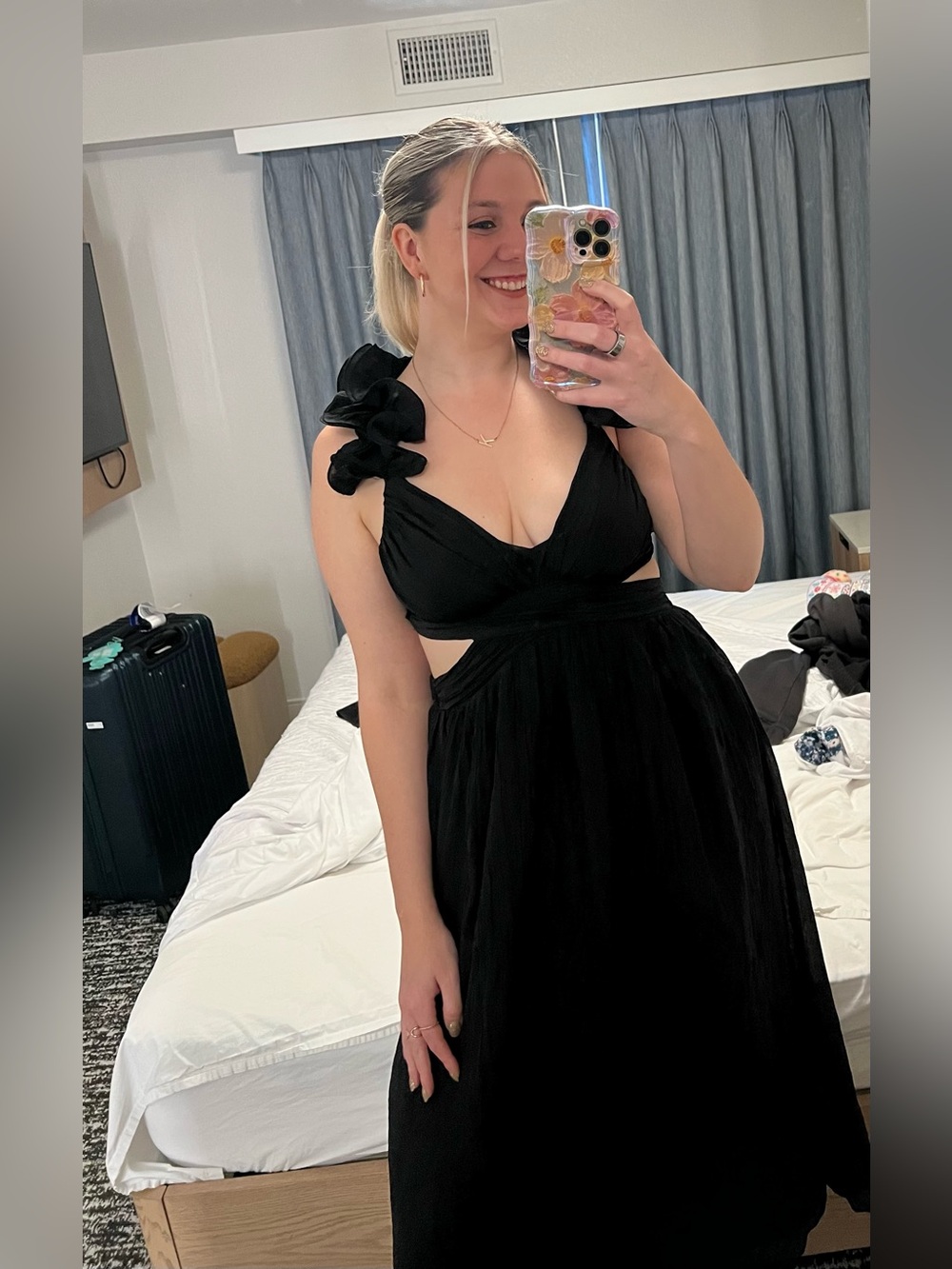 Black Cutout Maxi Dress